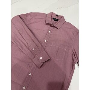 J‎ Crew Thompson Shirtings 80s 2-Ply Button Down Shirt Mens Large Pink Preppy